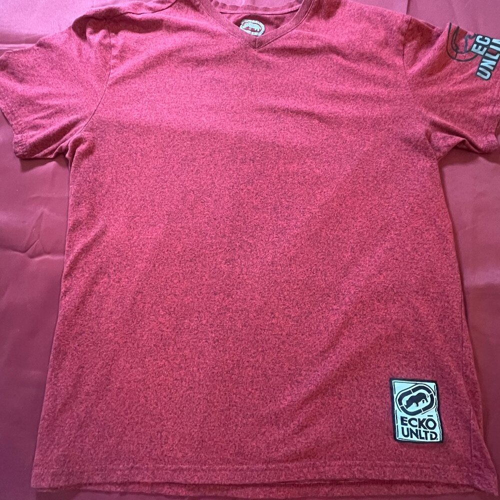 The ECKO unltd t-shirt in red with a rhino logo